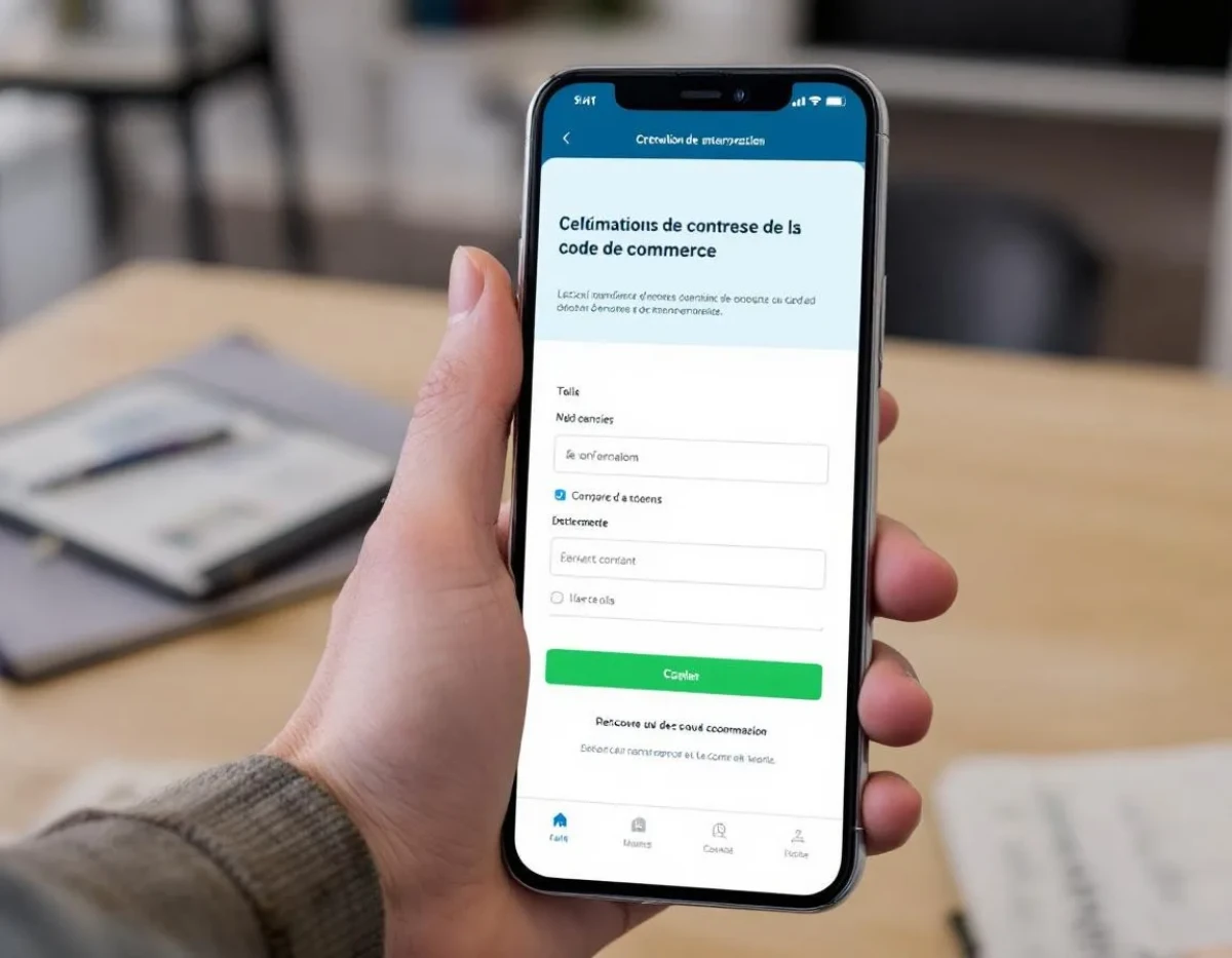 Création d'entreprise en ligne et conformité au Code de commerce